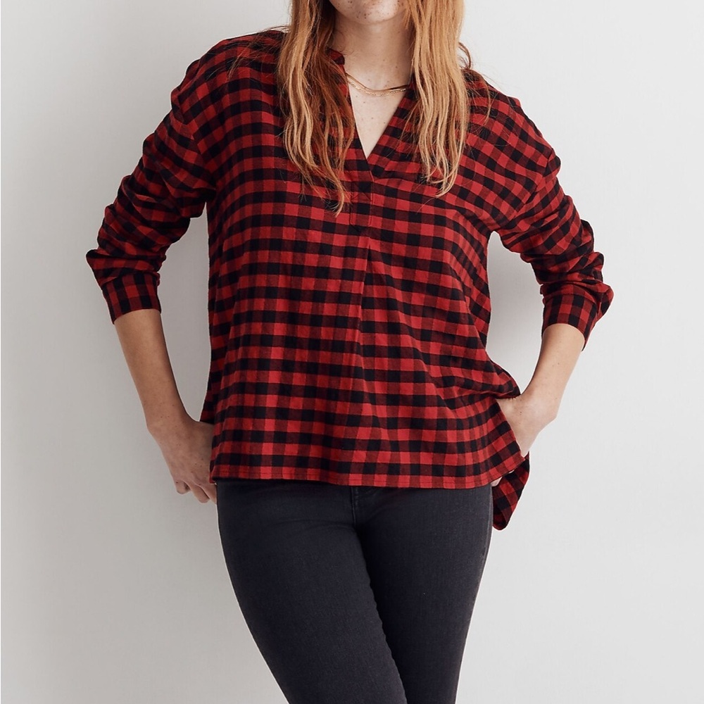 Madewell Flannel Long-Sleeve Shirt in Plaid